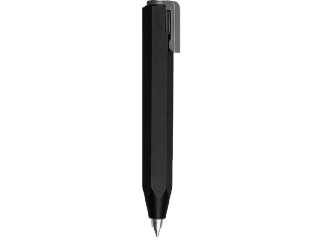 Worther Shorty Ballpoint Black With Grey Clip 12013