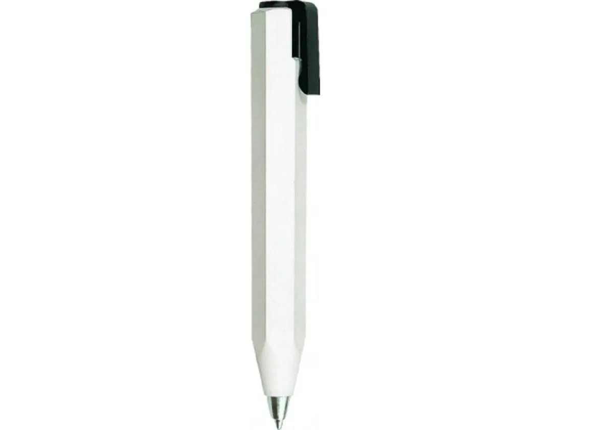Worther Shorty Ballpoint White With Black Clip 11013