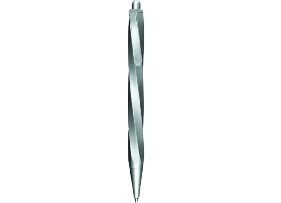 Spiral BallPoint Pen Natural Aluminium  40030