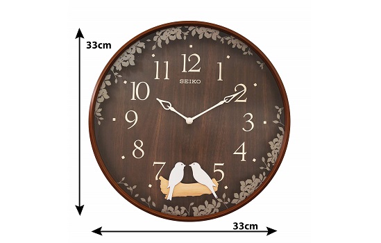 Seiko Brown Pendulum Wall Clock QXC237BN