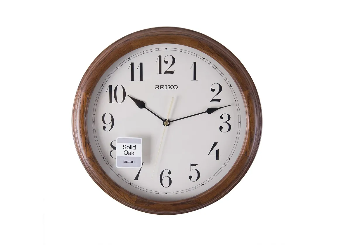 Seiko Wooden Wall Clock QXA153BN