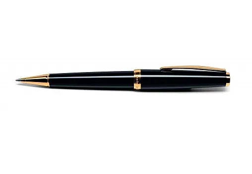Cleo Classic Propelling Ballpoint Pen Black/Gold Trim
