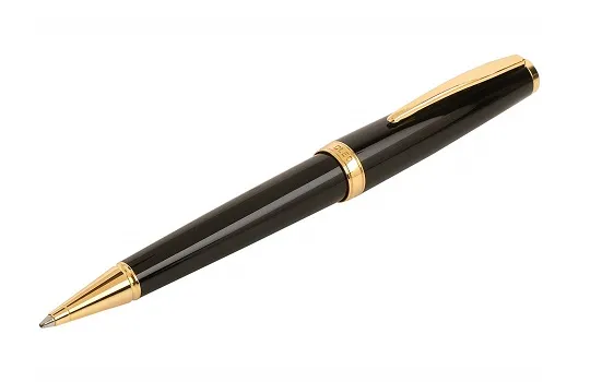 Cleo Classic Propelling Ballpoint Pen Black/Gold Trim