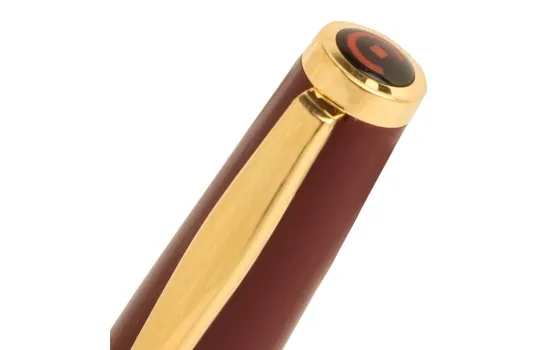 Cleo Classic Ballpoint Pen Bordeaux Gold Trim