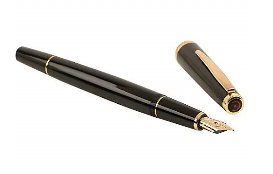 Cleo Skribent Classic Black Gold Fountain Pen broad