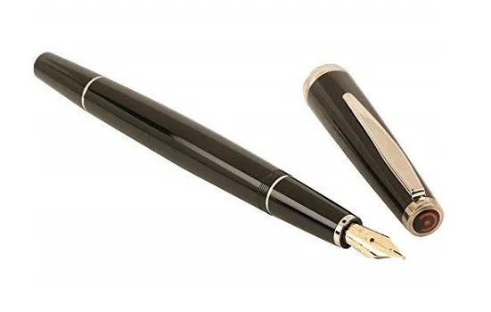Cleo Skribent Classic Palladium - Black Fountain Pen Fine
