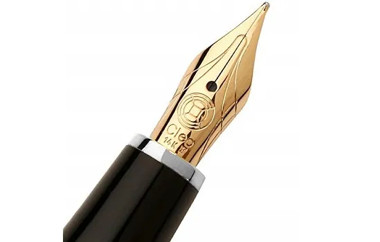 Cleo Skribent Classic Palladium - Black Fountain Pen Fine