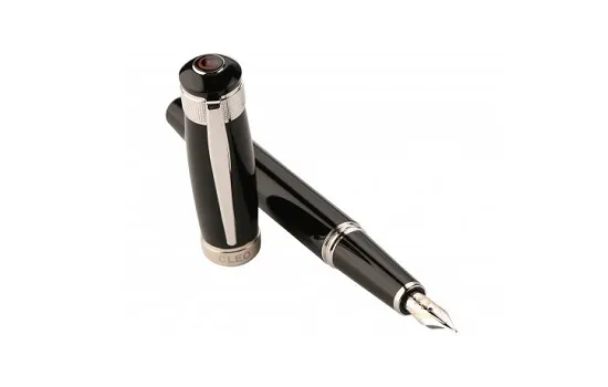 Cleo Skribent Aura Black Fountain Pen 19012 medium