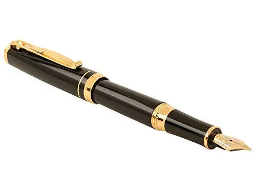 Cleo Skribent Gold - Black Fountain Pen 25010 fine