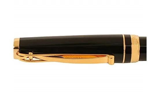 Cleo Skribent Gold - Black Fountain Pen 25012 broad