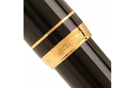 Cleo Skribent Gold - Black Fountain Pen 25012 broad
