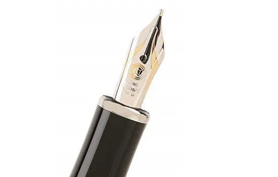 Cleo Skribent Platinum - Black Fountain Pen 25031 Fine