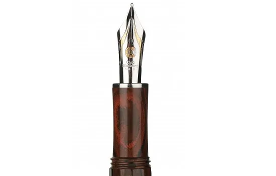 Cleo Skribent Ebonite Red Brown Fountain Pen Medium