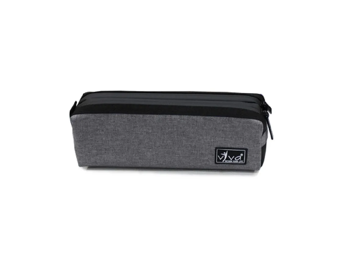 Viva Utility Pouch â€“ Square Reverse Zip GREY
