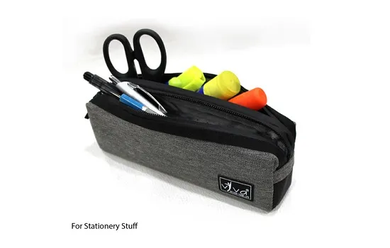 Viva Utility Pouch â€“ Square Reverse Zip GREY