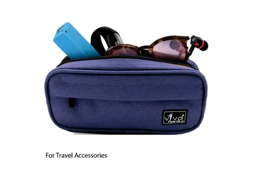 Viva Utility Pouch â€“ Oval 2 Zip (UT â€“ 1003) BLUE