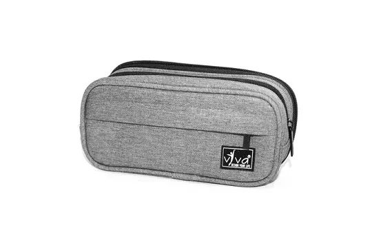 Viva Utility Pouch â€“ Oval 2 Zip (UT â€“ 1003) GREY