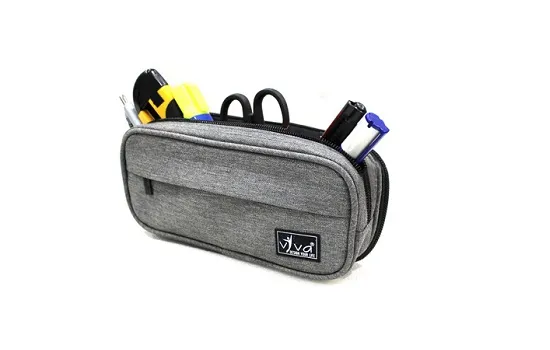 Viva Utility Pouch â€“ Oval 2 Zip (UT â€“ 1003) GREY