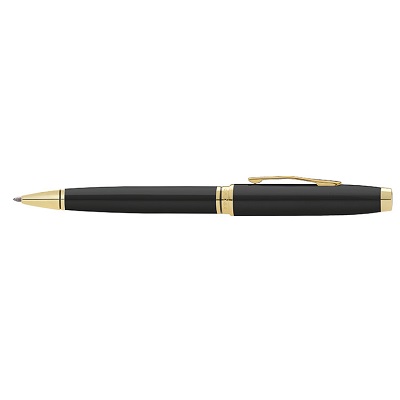 Cross AT0662-11 Coventry Ballpoint Pen – Black With Gold Trims