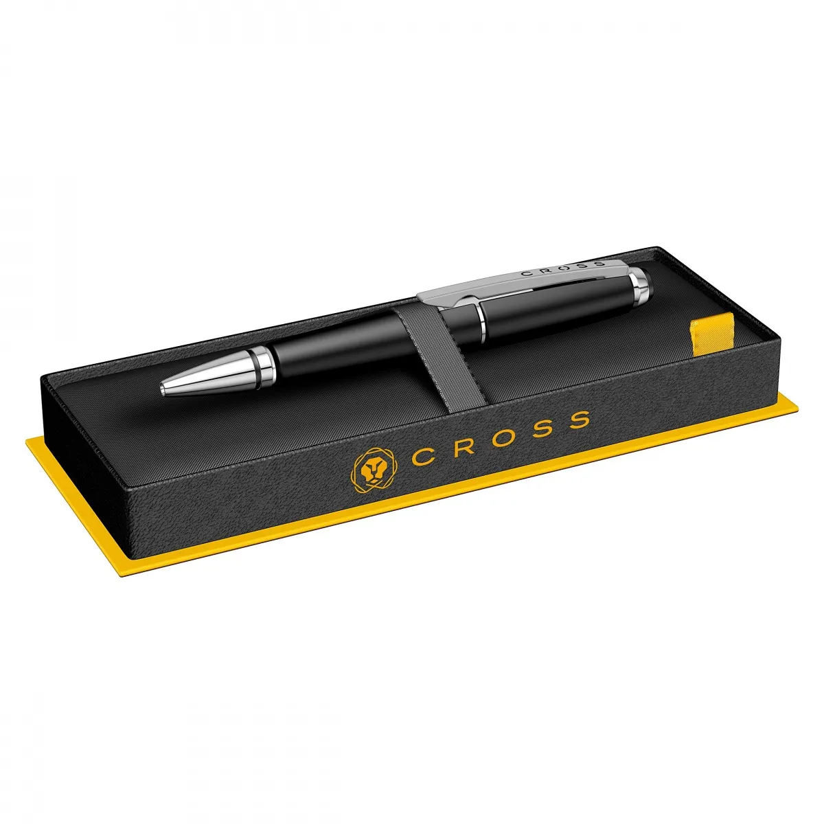 Cross AT0555-2 Edge Rollerball Pen – Black With Chrome Trims