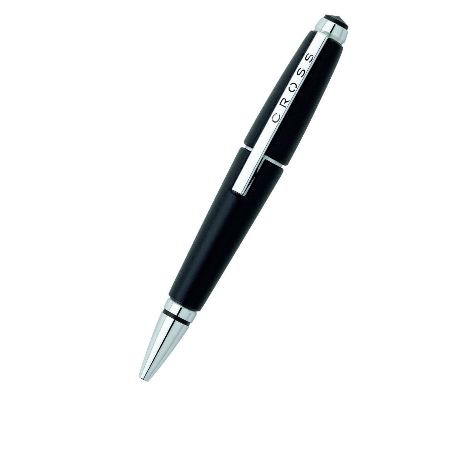 cross edge matte black lacquer gel rollerball pen