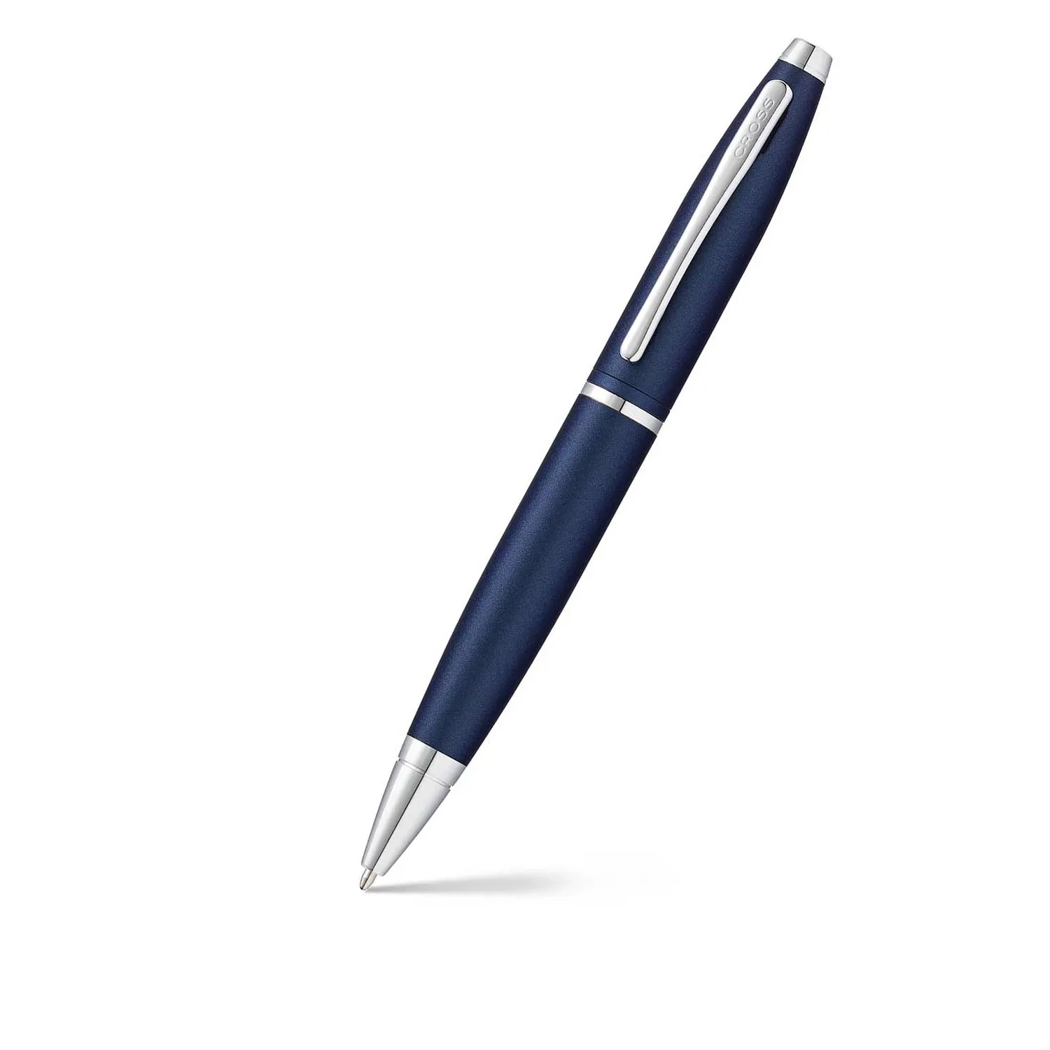 Cross AT0112-18 Calais Matte Metallic Ballpoint Pen – Midnight Blue With Chrome Trims