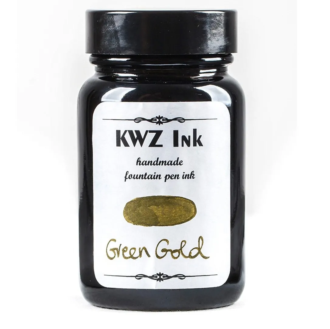 KWZ INK Handmade Fountain Pen Ink Made in Poland -4302-Green Gold