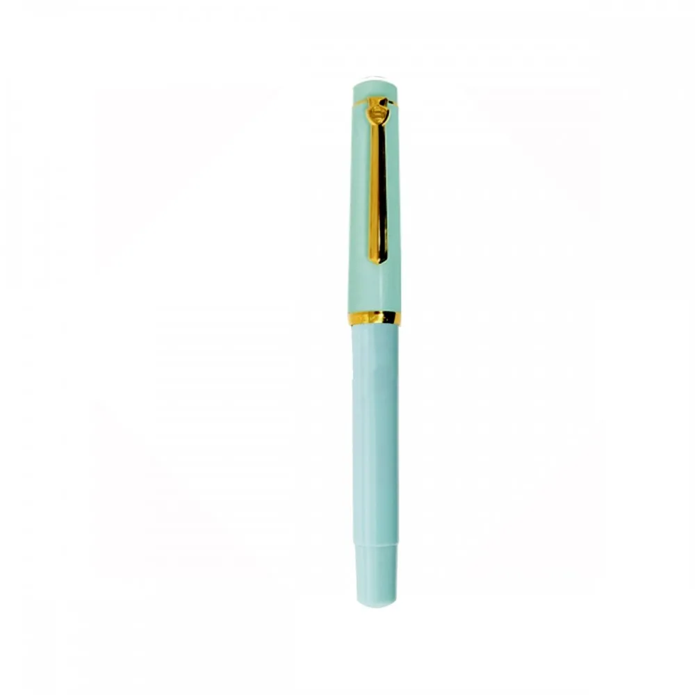 Scrikss 419 Legendary Fountain Ink Pen with Gold Plated Iridium Medium Nib, Glossy White