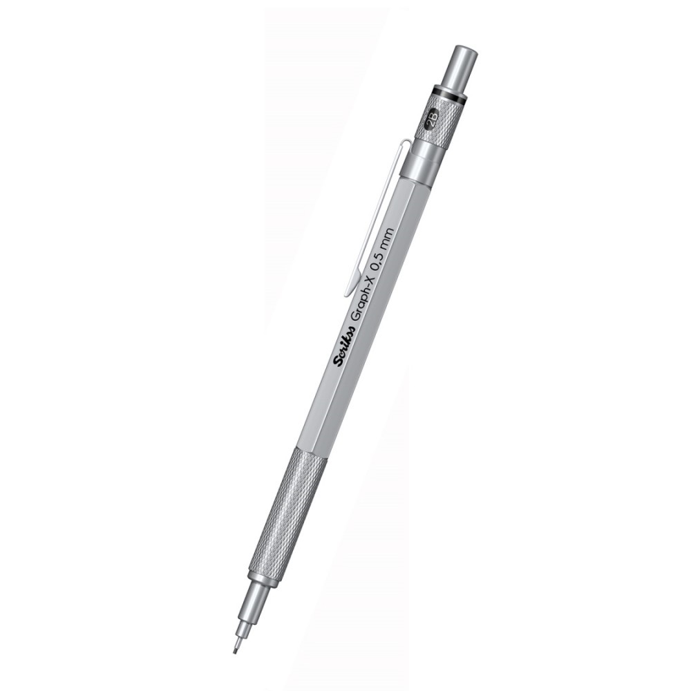 Scrikss Office Graph-X Satin Chrome Plated Mechanical Pencil With 0.5mm