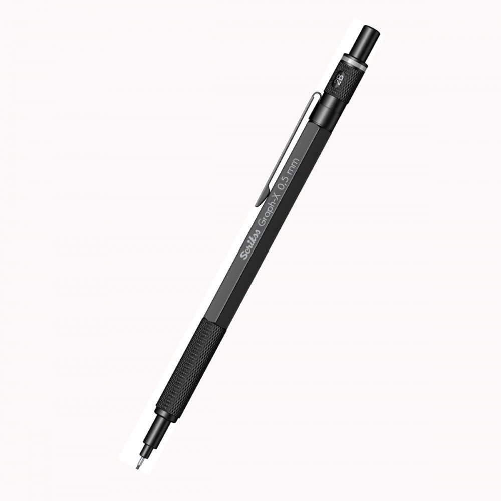 Scrikss Office Graph-X Matt Black Brass Plated Mechanical Pencil With 0.5mm