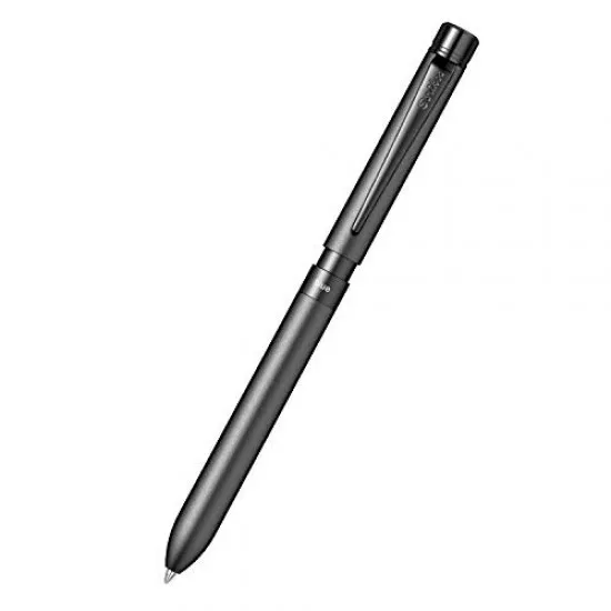 Scrikss Trio Sport 83 Matte Black Multi Pen 3 in 1 Ball Point With Red - Blue D1 Refills - Mechanical Pencil With 0.7mm Lead
