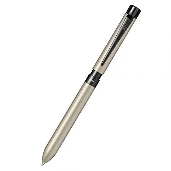 Scrikss Trio Sport 83 Metallic Beige Cream Multi Pen 3 in 1 Ball Point With Red - Blue D1 Refills - Mechanical Pencil With 0.7mm Lead