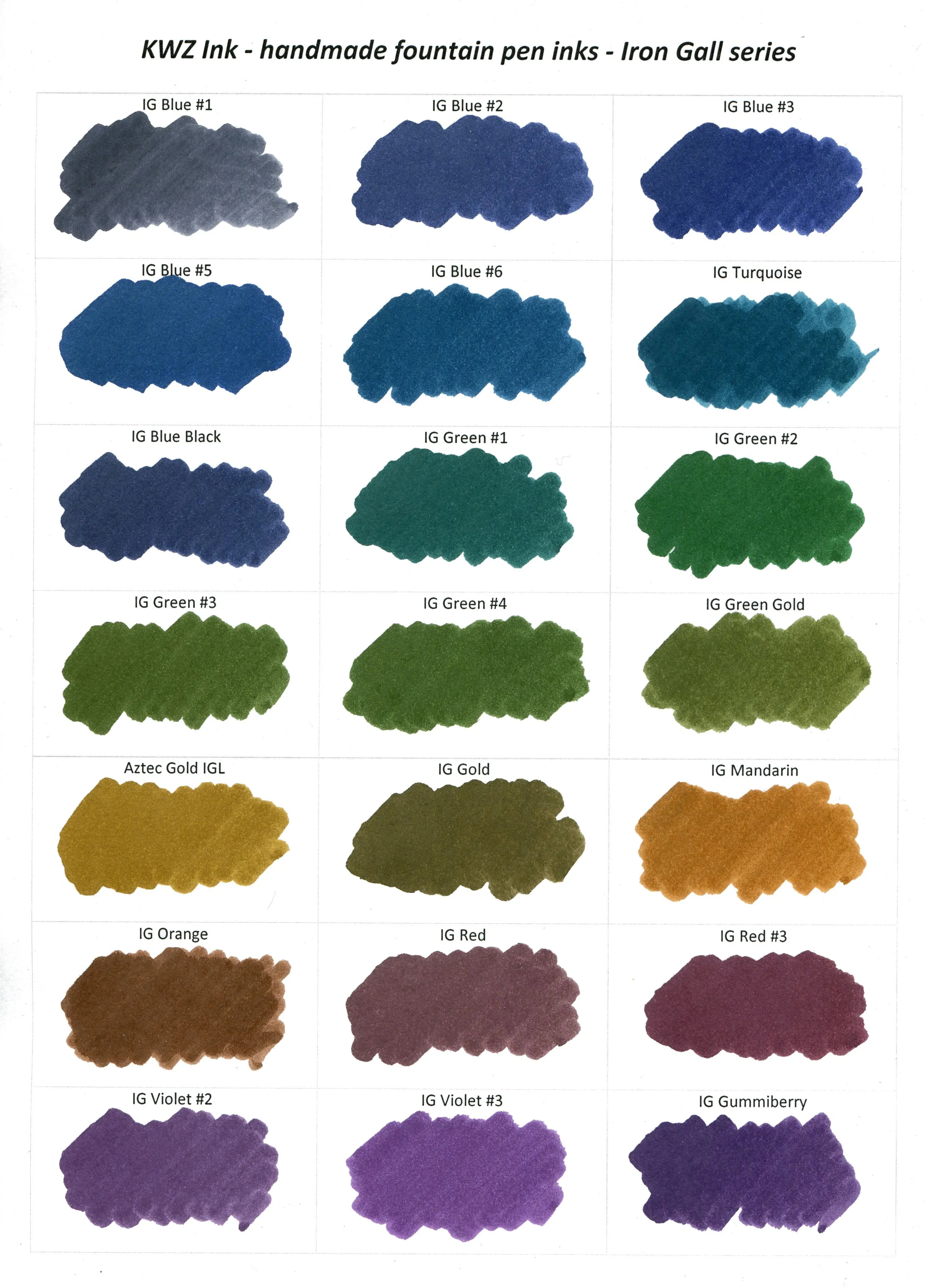 KWZ INK Handmade Fountain Pen Ink Made in Poland -4305-Green Gold #2