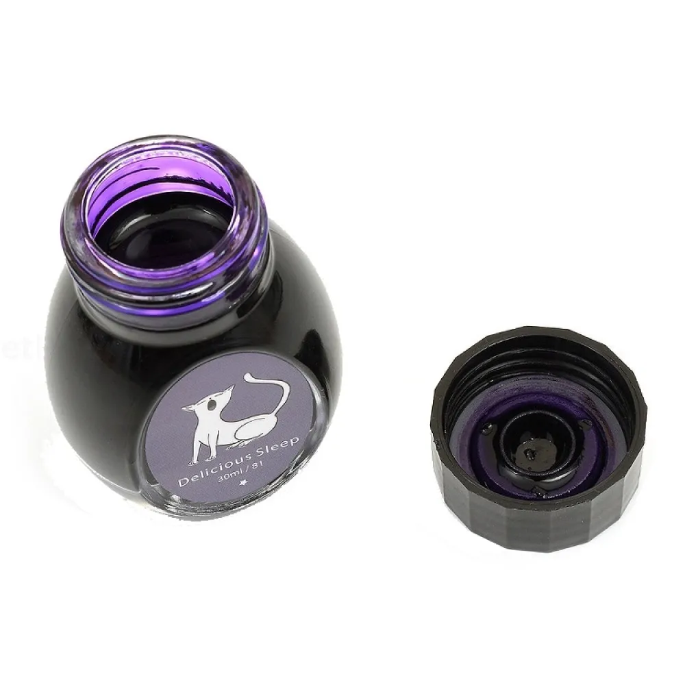 Colorverse 30ml Fountain Pen Ink Bottle - Purple Ink - Delicious Sleep - Joy In The Ordinary Series Dye Based, Water Resistant, Non Toxic, Made In Korea