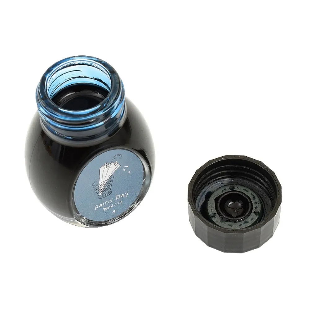 Colorverse 30ml Fountain Pen Ink Bottle - Rainy Day - Light Blue Ink - Joy In The Ordinary Series Dye Based, Water Resistant, Non Toxic, Made In Korea