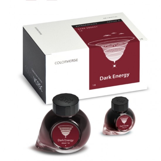 Colorverse Dark Energy - Dark Brown - Fountain Pen Ink 18 Astrophysics Series, Season 2, 65ml - 15ml - 2 Bottle Set, Dye-Based, Nontoxic, Made In Korea