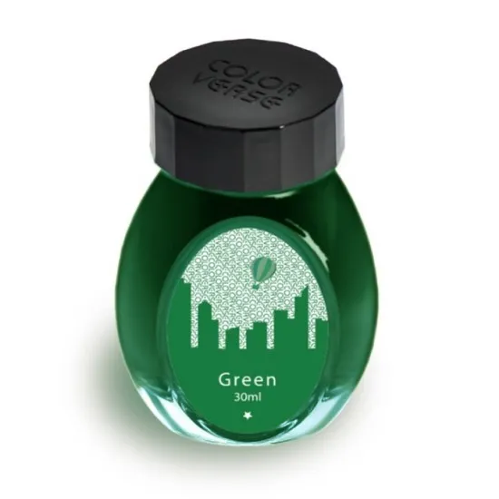 Colorverse Green 30ml Office Series Fountain Pen Ink, Classic Bottle Dye Based Nontoxic, Made In Korea