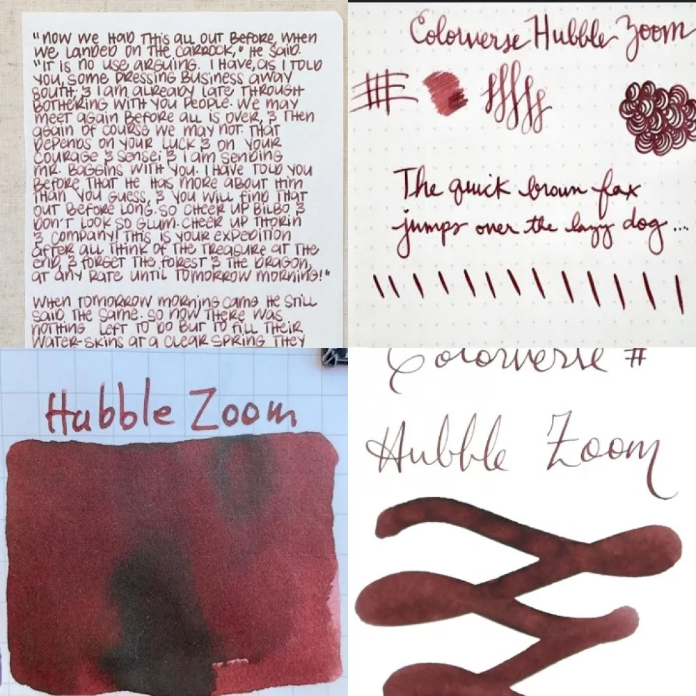 Colorverse Hubble Zoom - Brown - Fountain Pen Ink 07 Spaceward Series, Season 1, 65ml - 15ml - 2 Bottle Set, Dye-Based, Nontoxic, Made In Korea