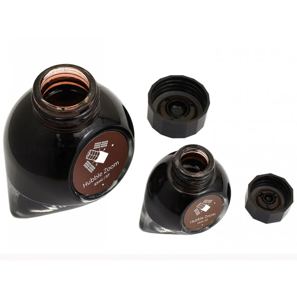 Colorverse Hubble Zoom - Brown - Fountain Pen Ink 07 Spaceward Series, Season 1, 65ml - 15ml - 2 Bottle Set, Dye-Based, Nontoxic, Made In Korea