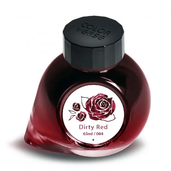 Colorverse Project Series 65ml Classic Bottle, Dirty Red Fountain Pen Ink, Dye Based, Nontoxic