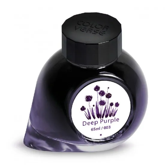 Colorverse Project Series 65 ml Deep Purple Fountain Pen Ink, Classic Bottle, Dye Based, Nontoxic,