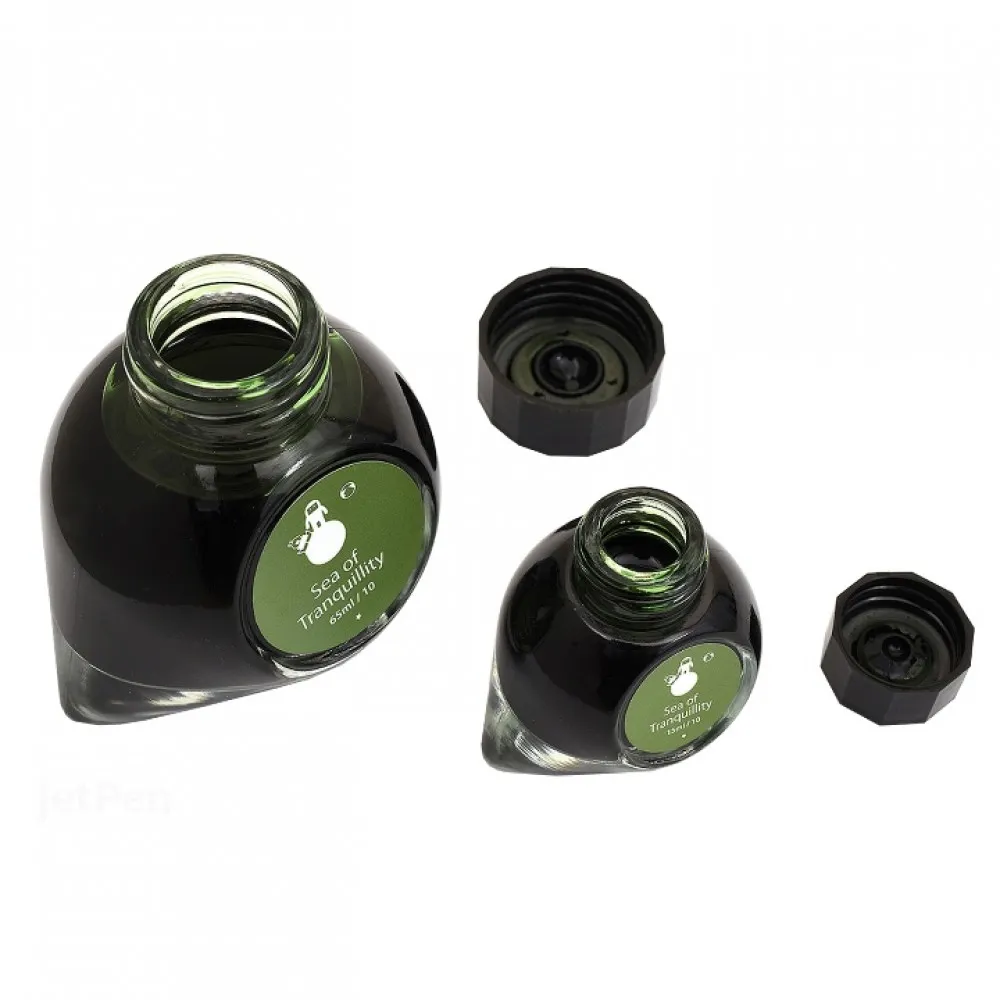 Colorverse Sea Of Tranquility - Green - Fountain Pen Ink 10 Spaceward Series, Season 1, 65ml - 15ml - 2 Bottle Set, Dye-Based, Nontoxic, Made In Korea