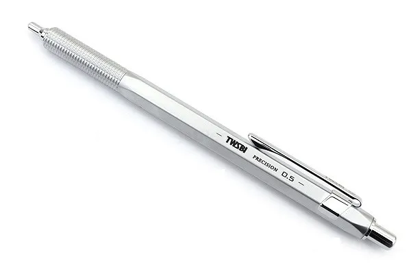 TWSBI Precision Mechanical Pencil - Retractable Tip - 0.5 mm - Silver