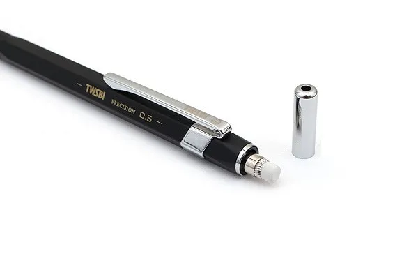 TWSBI Precision Mechanical Pencil - Retractable Tip - 0.5 mm - Black