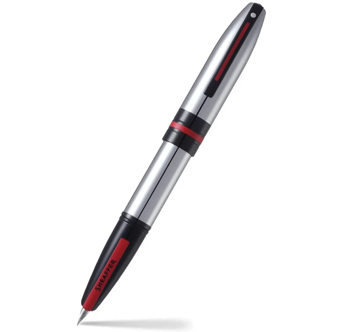 Sheaffer 9112 Icon Fountain Pen (Medium) - Chrome with Glossy Black PVD Trim