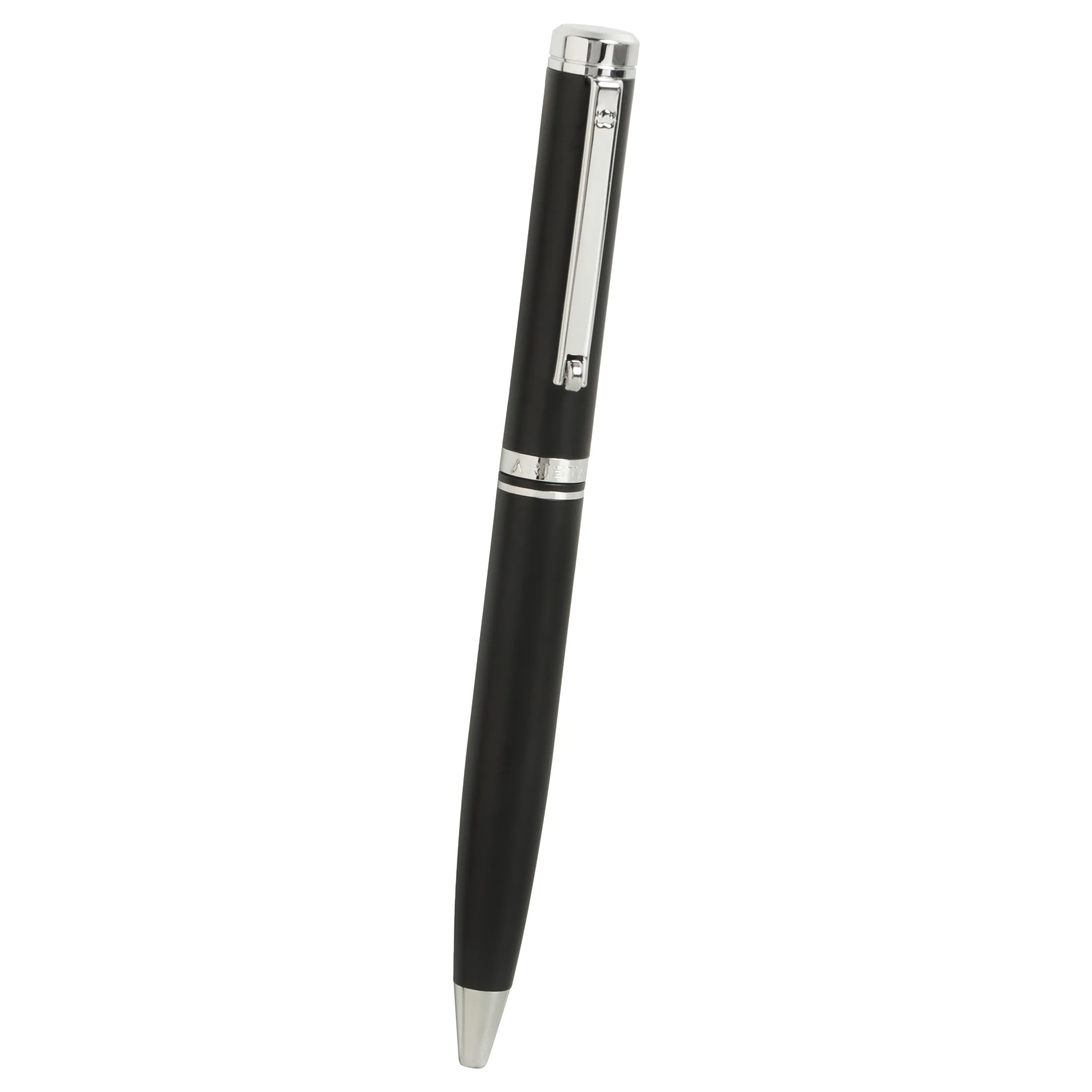 ARISTA Switch Ballpoint Pen | Black Barrel | Chrome Trim | With Elgin Watch