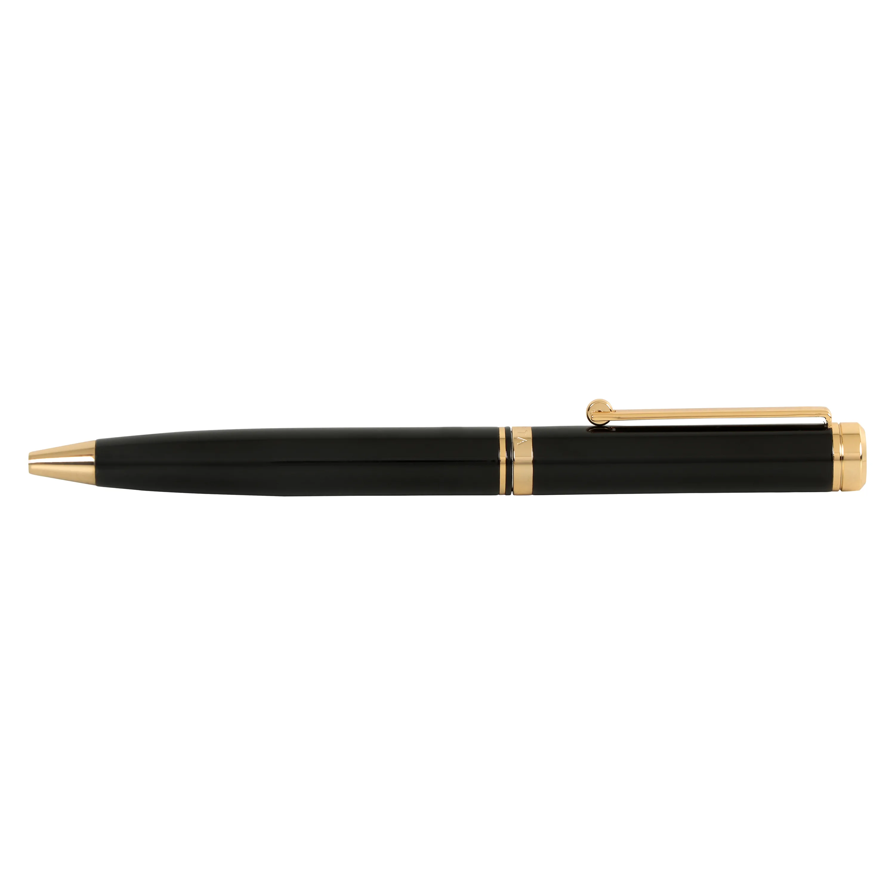 ARISTA Switch Ballpoint Pen | Black Barrel | 24 CT Gold Plated Trim || With Elgin Watch
