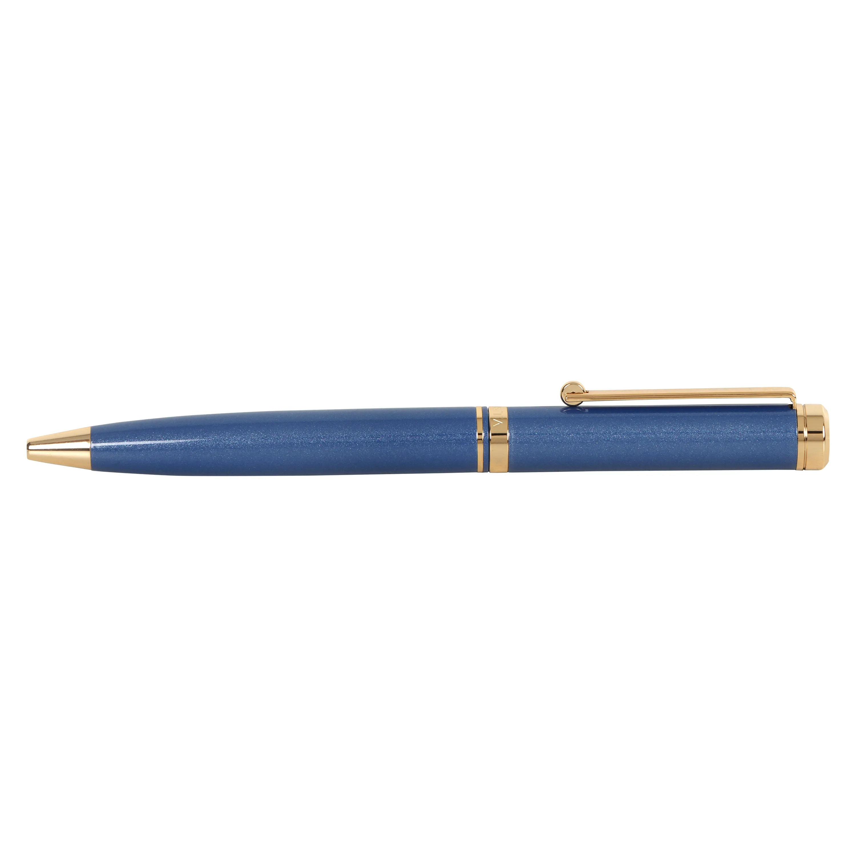 ARISTA Ballpoint Pen | Sapphire Blue | 24 CT Gold Plated Trim | With Elgin Watch