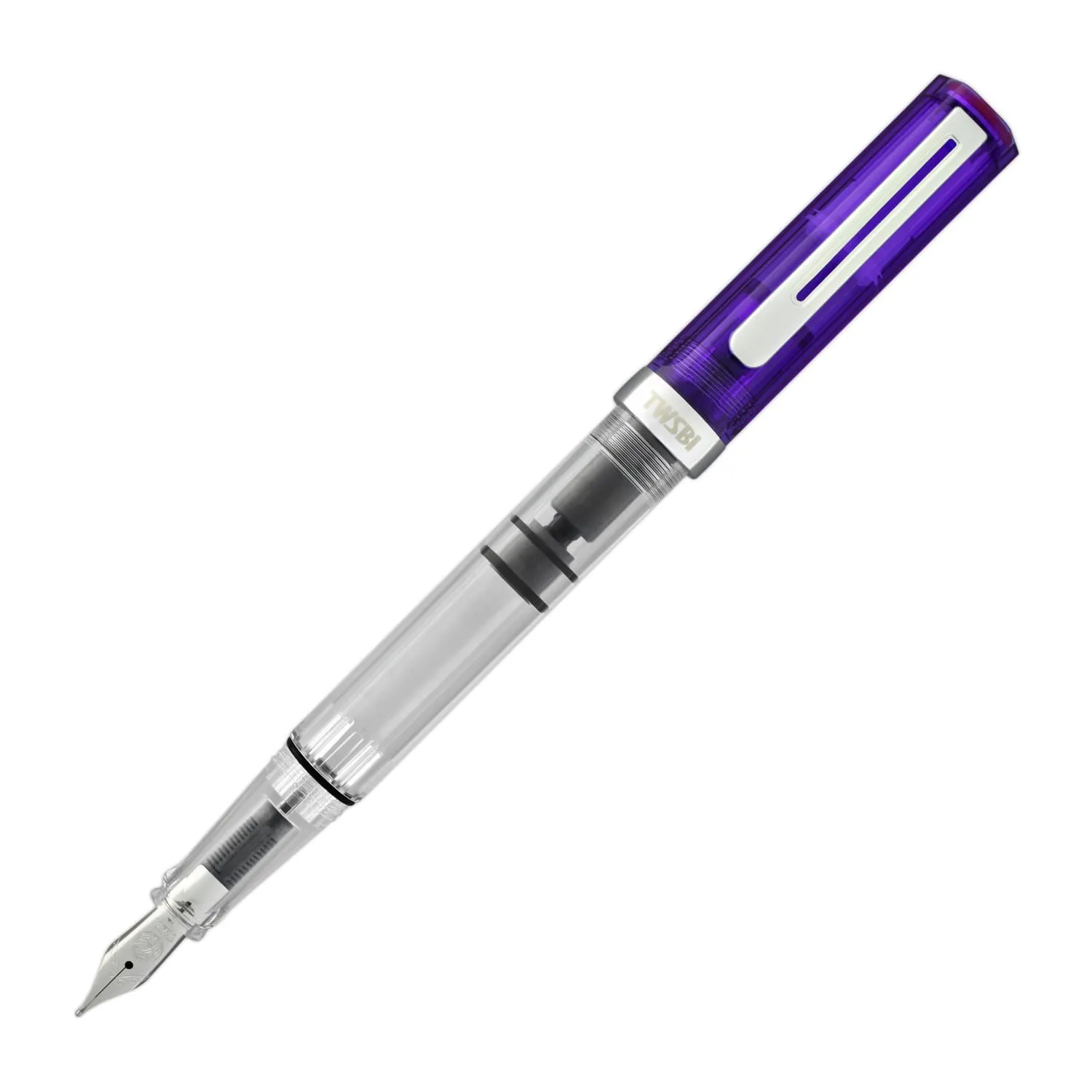 Twsbi Eco Transparent Purple Fountain Pen - Stub 1.1 M7447680