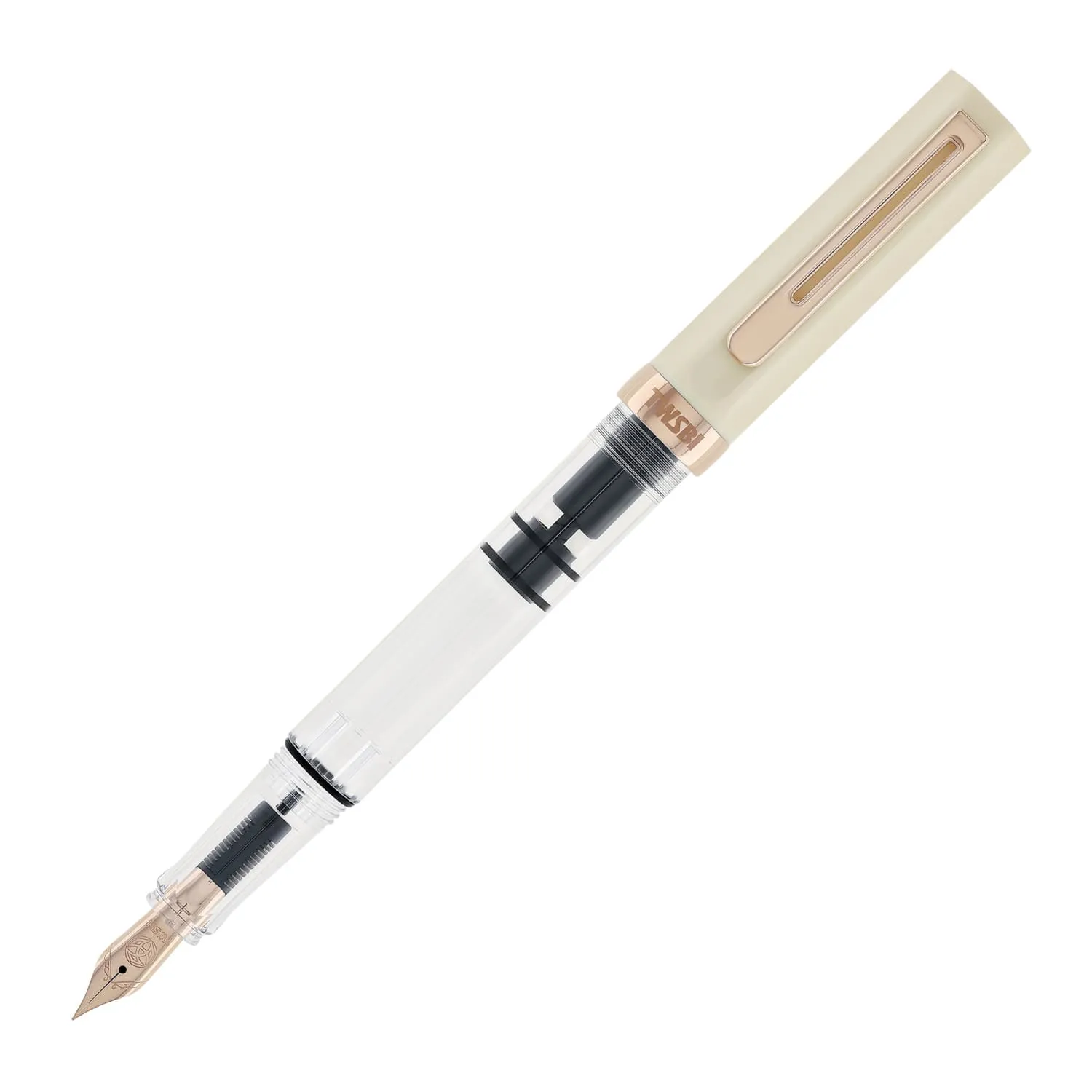 TWSBI Eco Fountain Pen In Creme With Rosegold Trim Medium